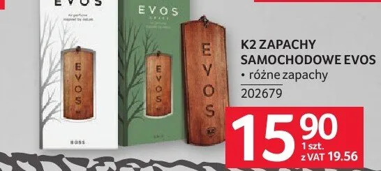 Zapachy samochodowe K2 Evos różne zapachy promocja w Selgros