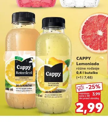Lemoniada Cappy Botanical promocja w Kaufland