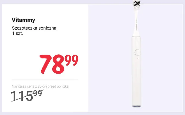 Szczoteczka soniczna Vitammy promocja w Rossmann