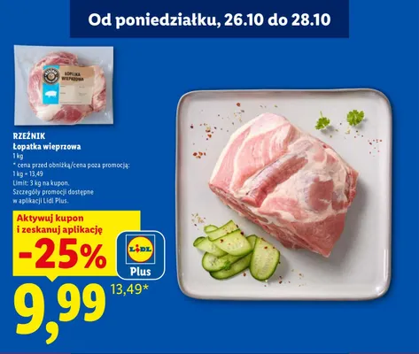 Łopatka wieprzowa Rzeźnik promocja w Lidl