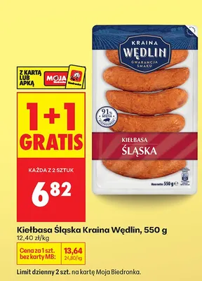 Kiełbasa Śląska Kraina Wędlin promocja w Biedronka