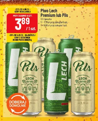 Piwo Lech Premium promocja w POLOmarket
