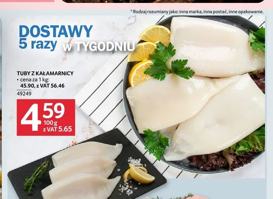 Tuby z kałamarnicy promocja w Selgros