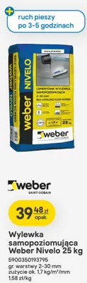 Wylewka samopoziomująca Weber Nivelo promocja w Castorama