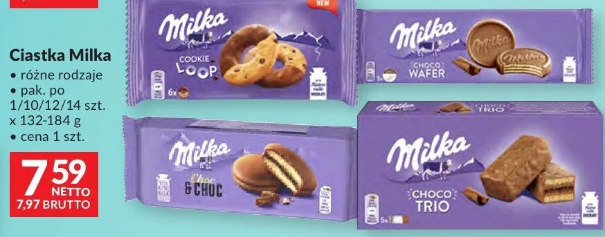 Ciastka Milka różne rodzaje promocja w Makro