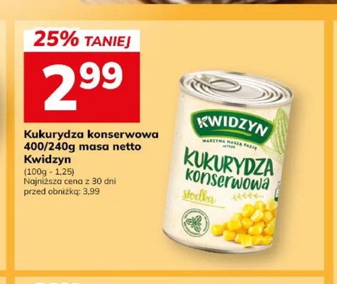 Kukurydza konserwowa Kwidzyn słodka promocja w Hitpol