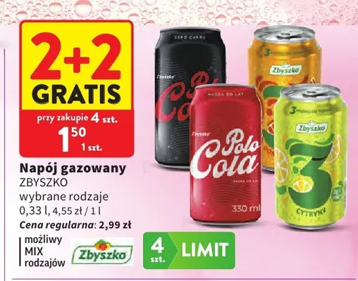 Napój gazowany Zbyszko Polo Cola promocja w Intermarche