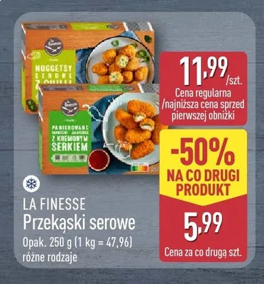 Przekąski serowe La Finesse promocja w Aldi
