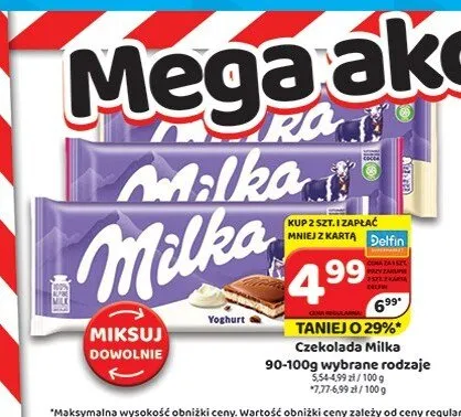 Czekolada Milka Yoghurt promocja w Delfin