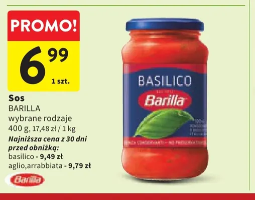 Sos arrabbiata Barilla promocja w Intermarche