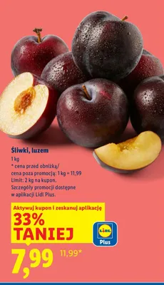 Śliwki luzem promocja w Lidl