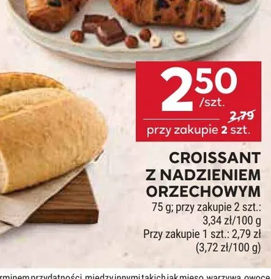 Croissant z nadzieniem orzechowym promocja w Stokrotka