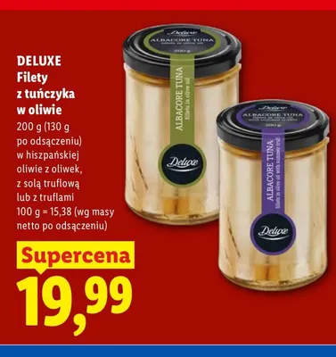 Filety z tuńczyka w oliwie z solą truflową Deluxe promocja w Lidl