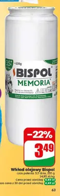 Wkład olejowy Bispol Memoria promocja w Dino