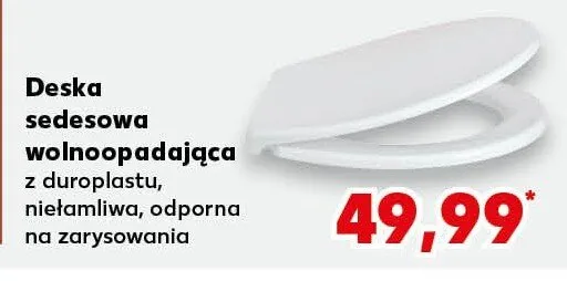 Deska sedesowa wolnoopadająca z duroplastu, nieżółknąca, odporna na zarysowania promocja w Kaufland