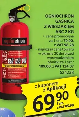 Gaśnica Ogniochron z wieszakiem ABC 2 KG promocja w Selgros