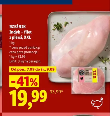 Indyk - filet z piersi XXL Rzeźnik promocja w Lidl