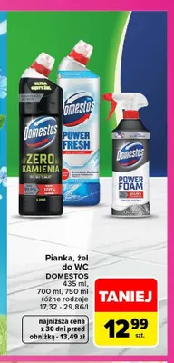 Pianka, żel do WC Domestos promocja w Carrefour