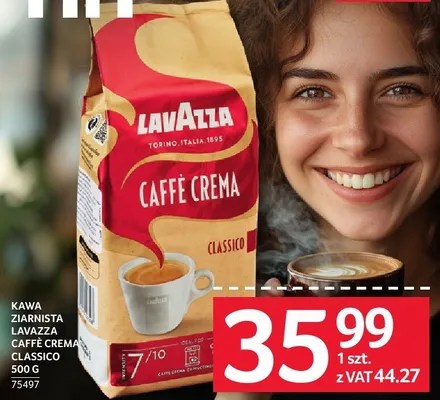 Kawa ziarnista LAVAZZA CAFFE CREMA CLASSICO 500 G promocja w Selgros