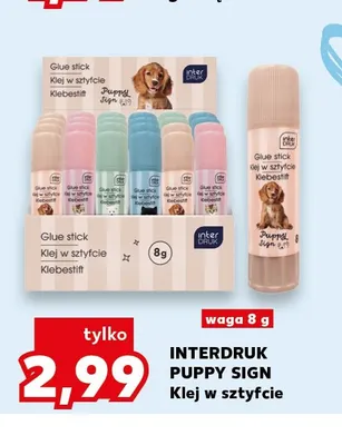 Klej w sztyfcie Interdruk Puppy Sign promocja w Kaufland