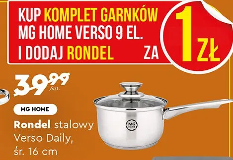 Rondel stalowy Verso Daily, śr. 16 cm promocja w Biedronka Home