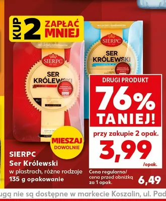 Ser Królewski w plastrach Sierpc promocja w Kaufland
