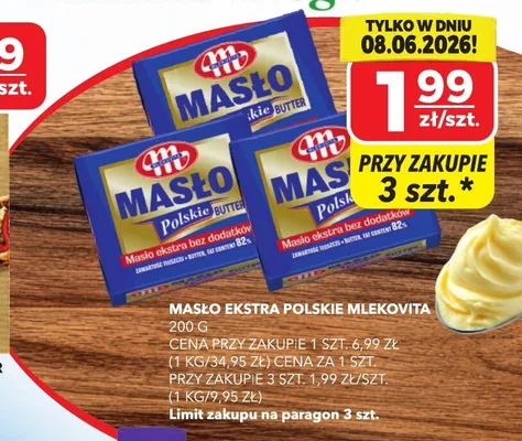 Masło ekstra polskie Mlekovita promocja w Top Market