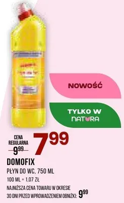 Płyn do WC Domofix promocja w Drogerie Natura