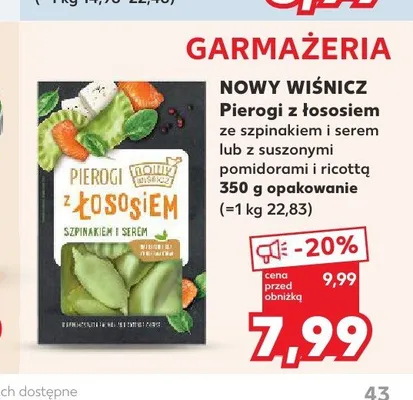 Pierogi z suszonymi pomidorami i ricottą Nowy Wiśnicz promocja w Kaufland