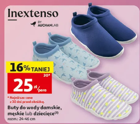 Buty do wody dziecięce Inextenso promocja w Auchan