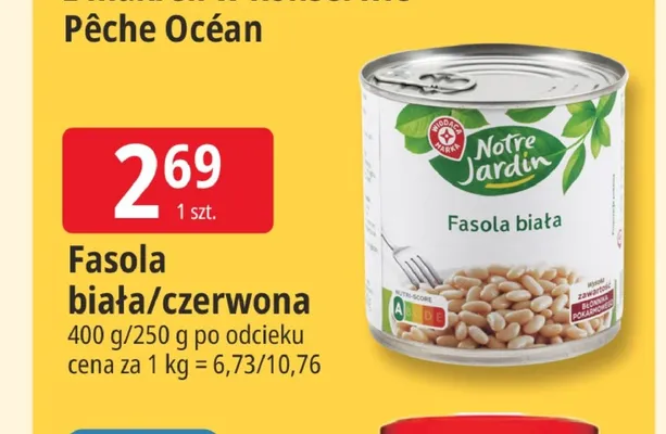 Fasola biała Notre Jardin promocja w Leclerc
