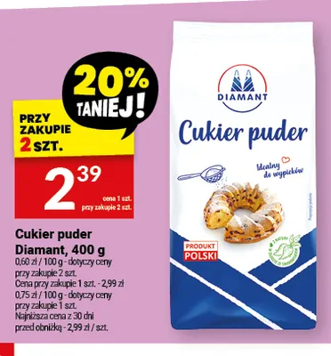 Cukier puder Diamant promocja w Twój Market