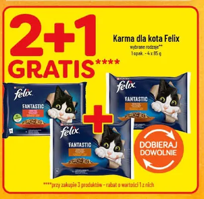 Karma dla kota Felix Fantastic 4-pak 85g promocja w POLOmarket