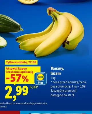 Banany luzem promocja w Lidl