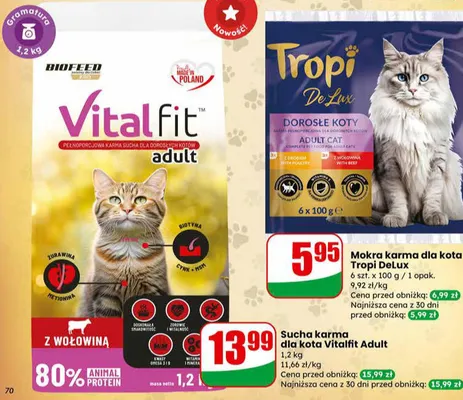 Sucha karma dla kota Adult promocja w Dino