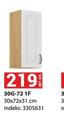 Szafka kuchenna 30 g-72 1F 30x72x31 cm promocja w Merkury Market