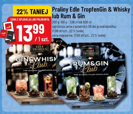 Praliny Edle Tropfen Rum & Gin promocja w POLOmarket