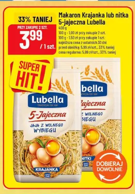 Makaron Krajanka 5-jajeczna Lubella promocja w POLOmarket