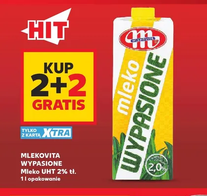 Mleko UHT Mlekovita Wypasione 2% promocja w Kaufland
