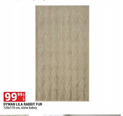 Dywan Lila Rabbit Fur 120x170 cm promocja w Merkury Market