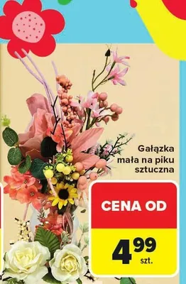 Gałązka mała na piku sztuczna promocja w Carrefour