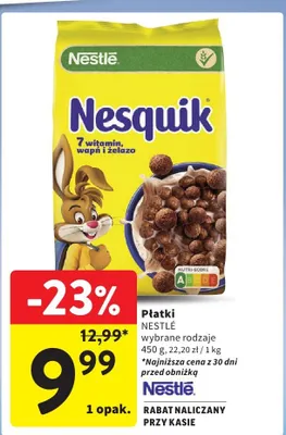 Płatki nestle nesquik promocja w Intermarche