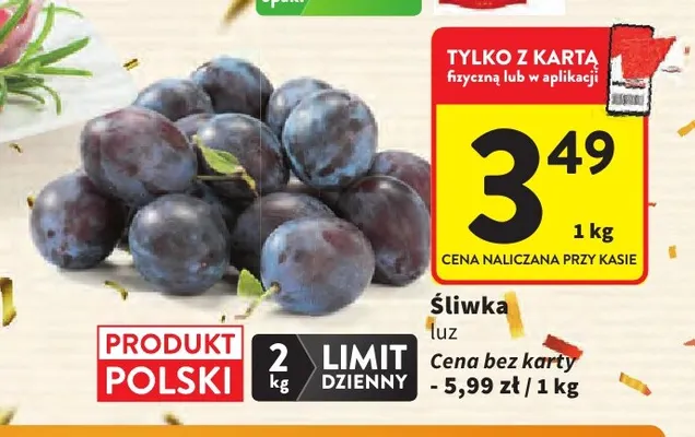 Śliwki polskie promocja w Intermarche