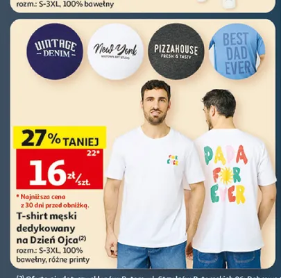T-shirt męski dedykowany na Dzień Ojca Inextenso promocja w Auchan
