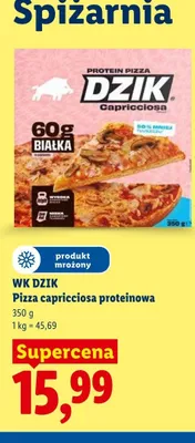 Pizza capricciosa proteinowa WK Dzik promocja w Lidl