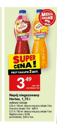 Napój niegazowany Hortex Jabłko Wiśnia promocja w Twój Market