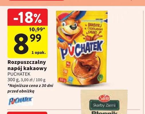 Rozpuszczalny napój kakaowy Puchatek promocja w Intermarche