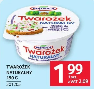 Twarożek naturalny 150 g promocja w Selgros