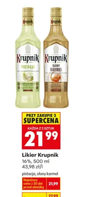 Likier pistacja promocja w Biedronka