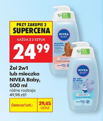 Mleczko Nivea Baby promocja w Biedronka
